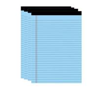 Blocs-notes A5 à Règles Larges avec Double Marge Rouge (4 pièces 12,7 x 20,3 cm, 50 pages.)