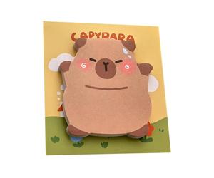 Blocs-notes adhésifs Capybara de dessin animé - Blocs-notes créatifs aux couleurs vives pour artistes et écrivains, pages mémo faciles à trouver, effaçables et réutilisables pour étudiants