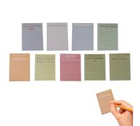 Blocs-notes adhésifs colorés - 270 feuilles de notes adhésives mignonnes et esthétiques | 9 x carnets de notes adhésives rectangulaires pratiques, pour accessoires de bureau
