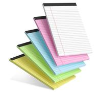Blocs-notes colorés multicolores détachables | Utilisation au bureau et à la maison, prise de notes, bloc-notes, pages perforées, essentiel pour l'étude