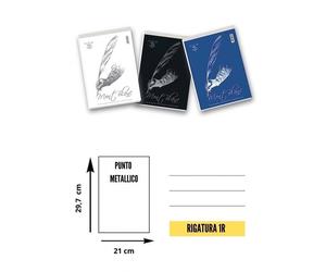 Blocs-notes Mont Blanc, lot de 10, 1 ligne, format A4 (21 x 29,7 cm), 70 feuille