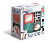 Clementoni Blocs peluche 4 pièces 10 cm