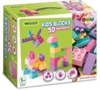 Blocs pour enfants rose et violet 50el