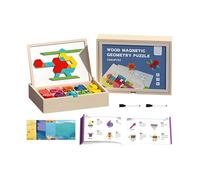 Blocs Puzzle - Jeu Éducatif STEM Magnétique | Jeu de Témoins Tangram Casse-Tête,pour Adolescents Maison École Voyage