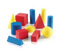 Blocs solides g?om?triques en mousse hand2mind Couleurs assorties Formes 3D (lot de 12)