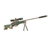 BlocteckToy Casse-tête en bois 3D de Fusil Sniper, Modèle AWM 3D Gravure Laser en Bois Assemblage Émetteur, Cadeau Créatif pour Amis (266PCS/Vert Militaire)