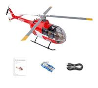 BlocteckToy FLYWING BO105 470 Hélicoptères RC avec GPS pour adultes, taille 2,4 G 6 CH Hélicoptère RC militaire avec contrôleur de vol H1 (version PNP)