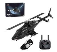 BlocteckToy Hélicoptère RC - AW-911 Échelle 1/34 2.4G 9CH GPS Flybar sans barre avec mode cascade 6G/3D, moteurs sans balais, retour automatique, RTF pour adultes, cadeau d'aviation de qualité