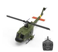BlocteckToy Hélicoptères RC pour adultes, F07 Échelle 1/34 UH-1 Huey 2.4G 6CH sans balais à entraînement direct 3D/6G Flybarless Modèle d'hélicoptère RC sans barre avec positionnement du flux optique