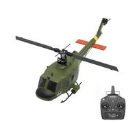 BlocteckToy Hélicoptères RC pour adultes, F07 Échelle 1/34 UH-1 Huey 2.4G 6CH sans balais à entraînement direct 3D/6G Flybarless Modèle d'hélicoptère RC sans barre avec positionnement du flux optique