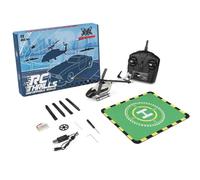 BlocteckToy Hélicoptères télécommandés, EC-145 160 classe 2,4 G 4 CH avec 4 hélices Flybarless, accélérateur réglable gauche/droite, cadeau éducatif STEM pour adultes et enfants