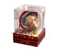 BlocteckToy Kit de maison miniature 3D à faire soi-même, fait à la main, cadeau de Noël ou d'anniversaire pour adultes et adolescents (version de base)
