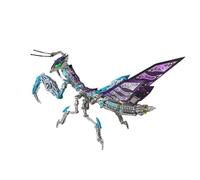 BlocteckToy Maquette 3D en métal steampunk violet Mantis DIY - Assemblage mécanique 1000 + pièces, sculpture d'insectes