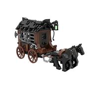 BlocteckToy MOC-117564 Convoi de prisonniers médiéval 209 pièces Blocs de serrage Architecture médiévale Maison Bâtiment Set