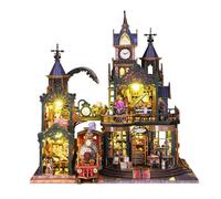 BlocteckToy Puzzle 3D en bois rétro - Modèle de maison de train - À monter soi-même - Ville isolée - Chef-d'œuvre artisanal 3D Steampunk - Cadeaux créatifs pour adolescents et adultes amateurs