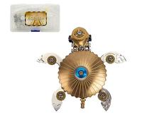BlocteckToy Puzzle 3D en métal steampunk - Organisme marin - Assemblage mécanique - Tortue - Puzzle en métal - Décoration d'intérieur - Calendrier de l'Avent - Cadeaux d'anniversaire et de Noël (lot