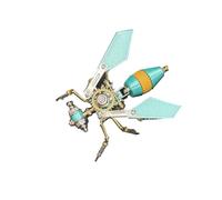 BlocteckToy Puzzle en métal 3D en forme de guêpe pour adultes, kit de puzzle mécanique 3D Steampunk en métal, décoration d'intérieur, cadeaux d'anniversaire (102 pièces)