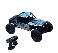 BlocteckToy Voiture RC Crawler, échelle 1:18 4WD Voiture télécommandée tout-terrain avec châssis à tube et phares rabattables - 2,4 G 3 CH Télécommande verte Rock Crawler (RTR)