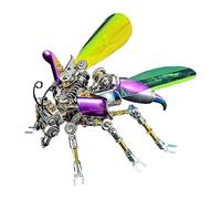 BlocteckToy ZYX016 Kit de modélisme mécanique en métal 3D en forme de guêpe mécanique à monter soi-même, en acier inoxydable, idéal comme cadeau, collection pour adultes et adolescents, 180 pièces