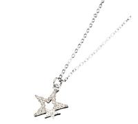 blodfune Collier avec pendentif étoile à cinq branches et strass - Chaîne réglable en alliage galvanisé - Cadeau délicat pour femme ou petite amie - Pour une fête quotidienne, onesize, Métal, Strass