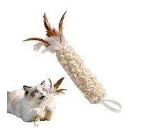 blodfune Laine Tempura Jouet Interactif Plume Jouet pour Chat Intérieur | Matériau en laine naturelle avec des accents de plumes, amusant interactif conçu pour les chats d'intérieur