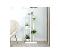 Vidaxl Support Pour Plantes 5 Niveaux 43x22x98 Cm Blanc Métal Blanc