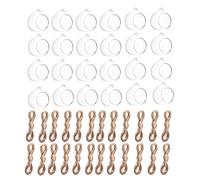 BlogBlog Lot de 24 bougeoirs en verre à suspendre, vase en verre à suspendre, terrarium, vase en verre, micro paysage à faire soi-même pour la maison, le bureau, un mariage (6 cm)