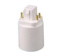 Blogiiup Adaptateur à Ampoule LED, Porte-Lampe GX24Q à E26, Socket de convertisseur d'ampoule à Base à vis à 4 Broches, Adaptateur de Bougie de l'ampoule résistante à la Chaleur pour Les Ampoules LED