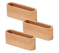Blogiiup Bureau du support de carte de visite, support carte visite pour bureau 3pcs 4.3x1.6 Affichage en bois ovale lisse et stable pour le , réception, exposition, affichage