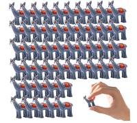 Blogiiup Mini-résine Animaux, 50pcs Mini Figurines d'âne, Petits Animaux en résine réaliste alphabétisation Artisanat Minuscule Figurine en Vrac pour la décoration de Micro-Paysage de Jardin