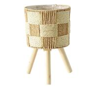 Blogiiup Planteur en rotin, Support de Plante en rotin, 8, 3x7.1x5, 9 Pouces de Support Plante en Osier avec Membrane et Jambes étanches, planteur Panier à la Main pour intérieur, extérieur, Rack