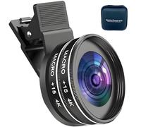 BLOGLOER 2 en 1 Objectif Macro pour Téléphone, 15-30x Objectif avec Clip, 2 Macro Lens 15x, Compatible avec iPhone, Pixels, Samsung Galaxy, Huawei, Xiaomi