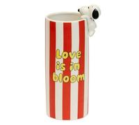 BLOGO Vase céramique et Figurine Peanuts Snoopy, Love is in Bloom Rouge (26,7cm)