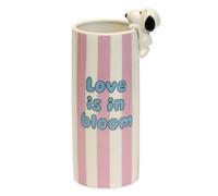BLOGO Vase céramique et Figurine Peanuts Snoopy, Love is in Bloom Violet (26,7cm)