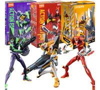 BLOKEES Original EVANGELION-02 01 08 EVA00 NEON GENESIS EVANGELION Asuka Shinji figurine assemblée Anime Robot armure jouets TV Version