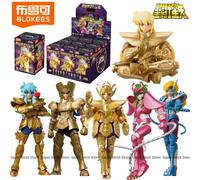 BLOKEES Saint Seiya Édition Galaxie Zodiaque Doré 4ème Blocs de Construction Modèle à Assembler Cygnus Hyoga Draco Virgo Shaka Cadeau chameleon Jeanne