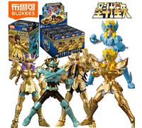 BLOKEES Saint Seiya Galaxy Version 2ème bloc de construction homme assemblage jouet Cygnus Hyoga Draco Shiryu modèle ornements Collection cadeau Libra Dohko