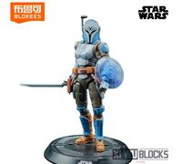BLOKEES Star Wars Building Block Man Beyond Edition The Mandalorian and Grogu Din Djarin Modèle à assembler Jouet de collection Cadeau Bo-Katan Kryze