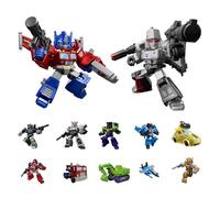 BLOKEES - Transformers - Defender Version 01: Galaxy Shining - Coffret 12 Mini Figurines Transformers Articulées 5,5 cm - à Assembler - Model Kit - Licence Officielle - Jouet Enfant 8 Ans+