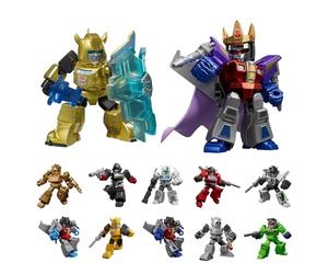 BLOKEES - Transformers - Defender Version 02: The Overthrow - Coffret 12 Mini Figurines Transformers Articulées 5,5 cm - à Assembler - Model Kit - Licence Officielle - Jouet Enfant 8 Ans+