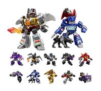 BLOKEES - Transformers - Defender Version 03: Heavy Metal War - Coffret 12 Mini Figurines Transformers Articulées 5,5 cm - à Assembler - Model Kit - Licence Officielle - Jouet Enfant 8 Ans+