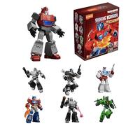 BLOKEES - Transformers - Shining Version 01 : Shining Roll Out - Boîte Surprise - à Assembler - Mini Figurine Transformers Articulée 12 cm - Model Kit - Licence Officielle - Jouet Enfant 10 Ans+