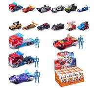 BLOKEES, Wheels, Transfomers, C01, Roll Out, 12 kits de modèles Mystery Box, échelle 1/64, âge 9+