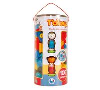 BLOKO | Blocs de Construction Avec Figurines T'choupi et Lalou Incluses | 100 Pièces | Kit Éducatif Créatif pour Enfants | Dès 12 Mois | Idée Cadeau | Fabriqué en Europe | 503740