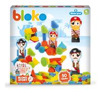 BLOKO - Coffret 50 avec 2 Figurines de Pirates - Dès 12 Mois - Fabriqué en Europe - Jouet de Construction Enfant 1er âge - 6 Versions - 503537