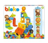 BLOKO Coffret de 50 3 figurines 3D Ferme, 503622, Vert, Bleu, Jaune, Orange, Violet, Rose