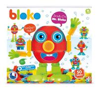 BLOKO - Coffret de 50 Mr avec Yeux et bouches animés - Dès 12 Mois - Fabriqué en Europe - Jouet de Construction 1er âge - 503672
