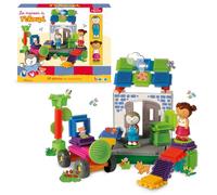 BLOKO - Maison de T'choupi - 60 Blocs de Consturction et 2 Figurines 3D - Imagination - Formes et constructions Variées - Design France Fabrication Européenne - Idée Cadeau Enfant Dès 1 an- 503741