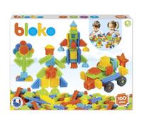 BLOKO - Mon Premier Jeu de Blocs de Construction - Dès 12 Mois - Facile à Manipuler - Jouet Enfant 1 an et Plus - Fabriqué en Europe (Coffret 100 - Multicolore)