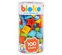 BLOKO - Mon Premier Jeu de Blocs de Construction - Dès 12 Mois - Facile à Manipuler - Jouet Enfant 1 an et Plus - Fabriqué en Europe (Tube 100 - Multicolore)
